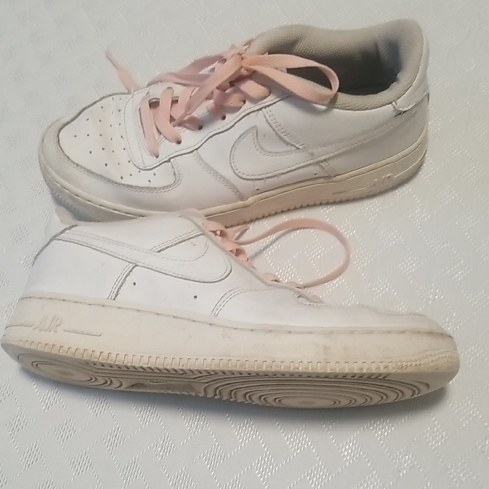 Kids White and Pink Sneakers